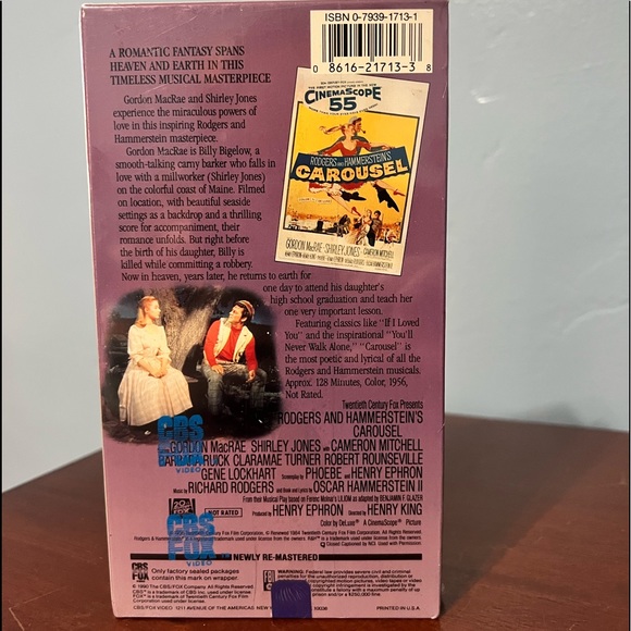 The Rodgers & Hammerstein Carousel VHS New Factory Sealed WATERMARK - Picture 3 of 12